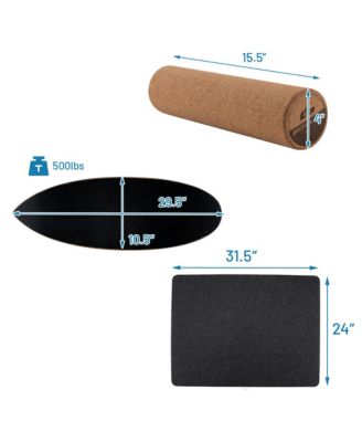 Wooden Balance Board Trainer Wobble Roller for Exercise Sports Training Equipment