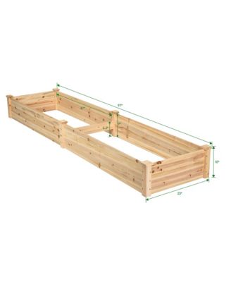 Wooden Vegetable Raised Garden Bed Backyard Patio Grow Flowers Planter