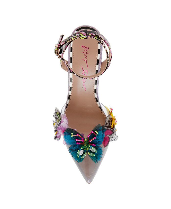 Betsey Johnson Women's Nadya Closed Toe Butterfly Embellishment Pumps