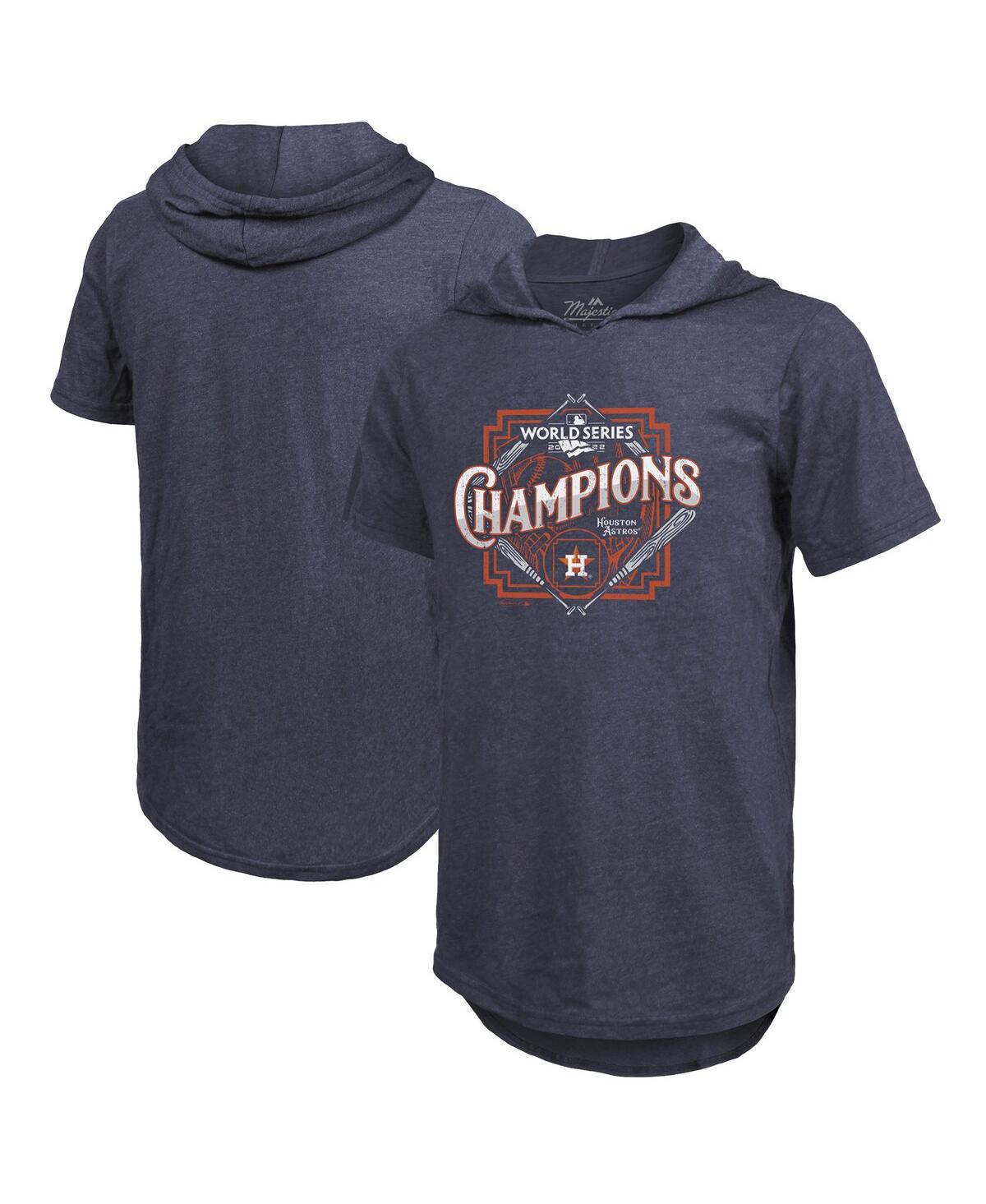 Men's Threads Navy Houston Astros 2022 World Series Champions Suspect Short Sleeve Hoodie T-shirt - Navy