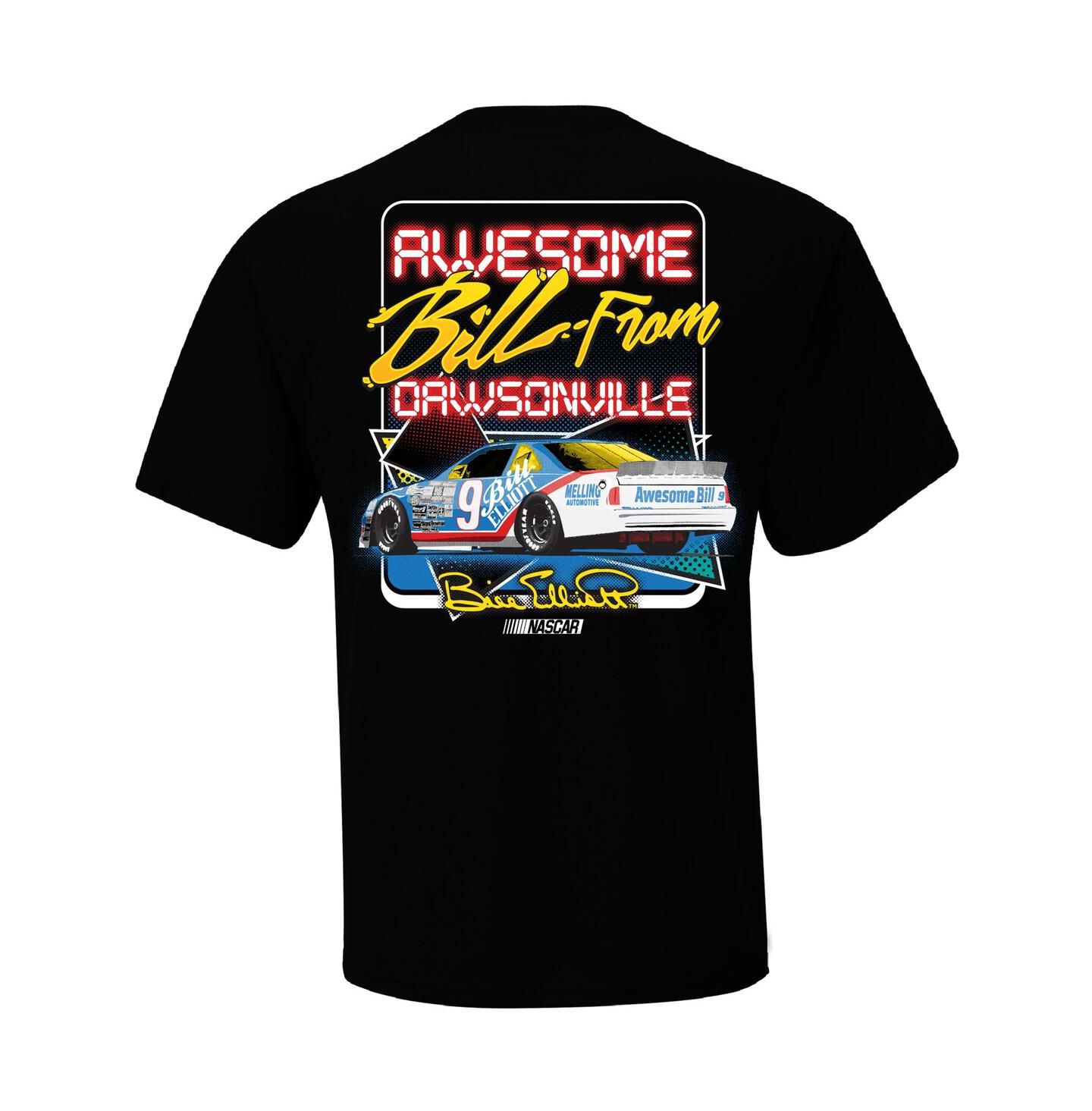 Мужская футболка Checkered Flag Sports Black Bill Elliott Dawsonville Two-Sided — фото 2