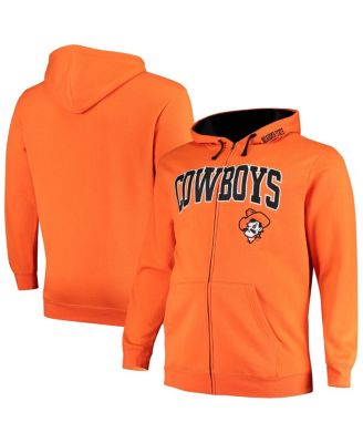 Men's Orange Oklahoma State Cowboys Big and Tall Full-Zip Hoodie