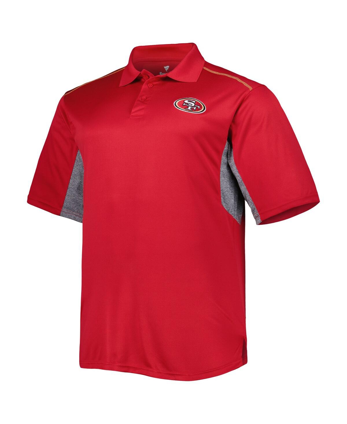 Shop Profile Men's Scarlet San Francisco 49ers Big And Tall Team Color Polo Shirt