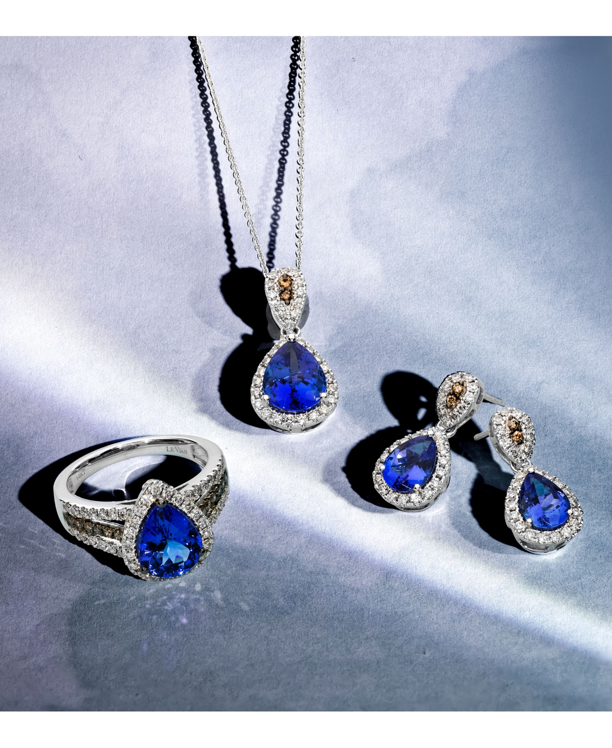Le Vian Blueberry Tanzanite (2 ct. t.w.) & Diamond (5/8 ct. t.w.) Ring in 14k White Gold (Also available in 14K Rose Gold and 14K Gold) - Tanzanite  W