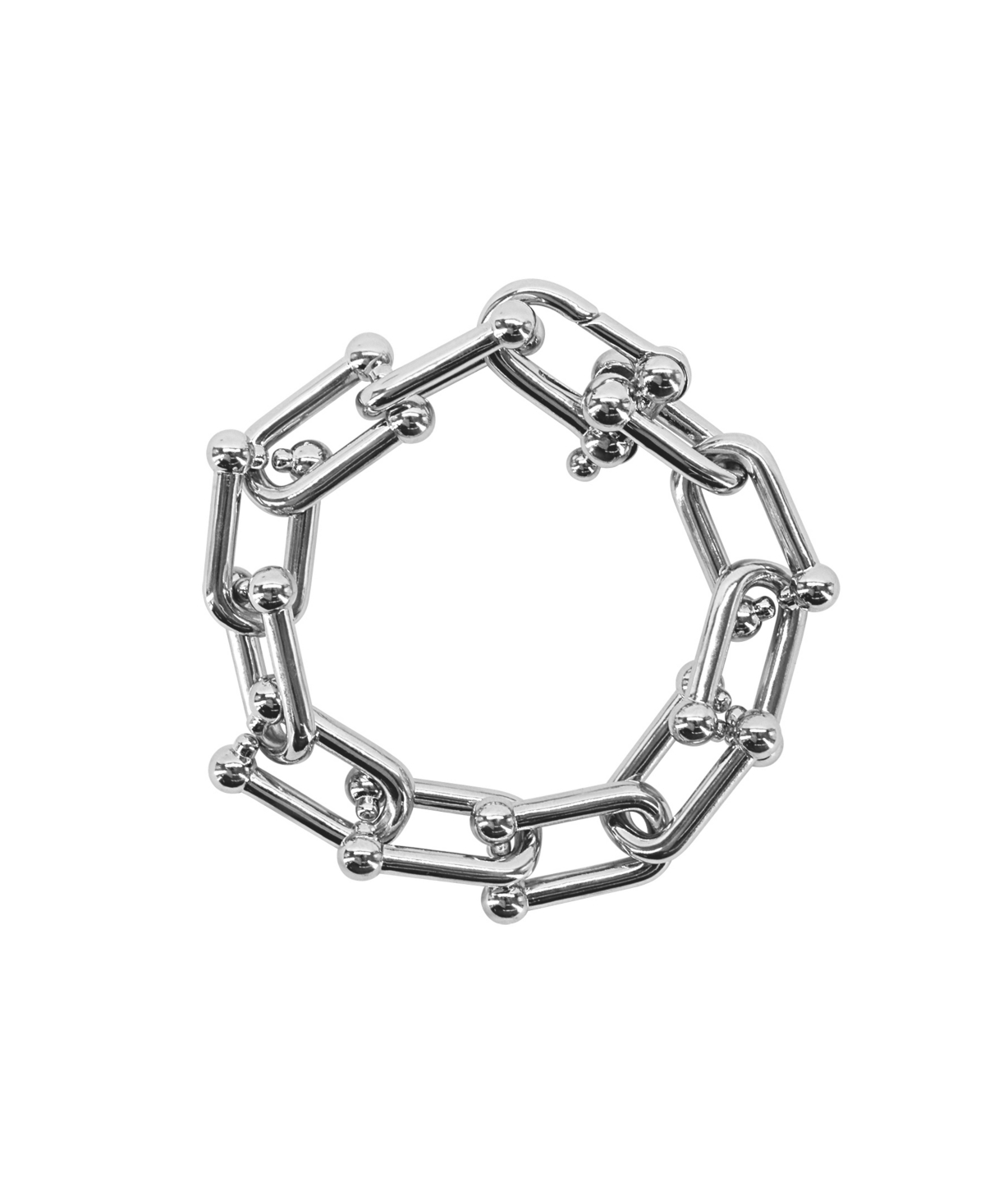Oma The Label Kosi Bracelet In White Gold-plated Brass In Silver