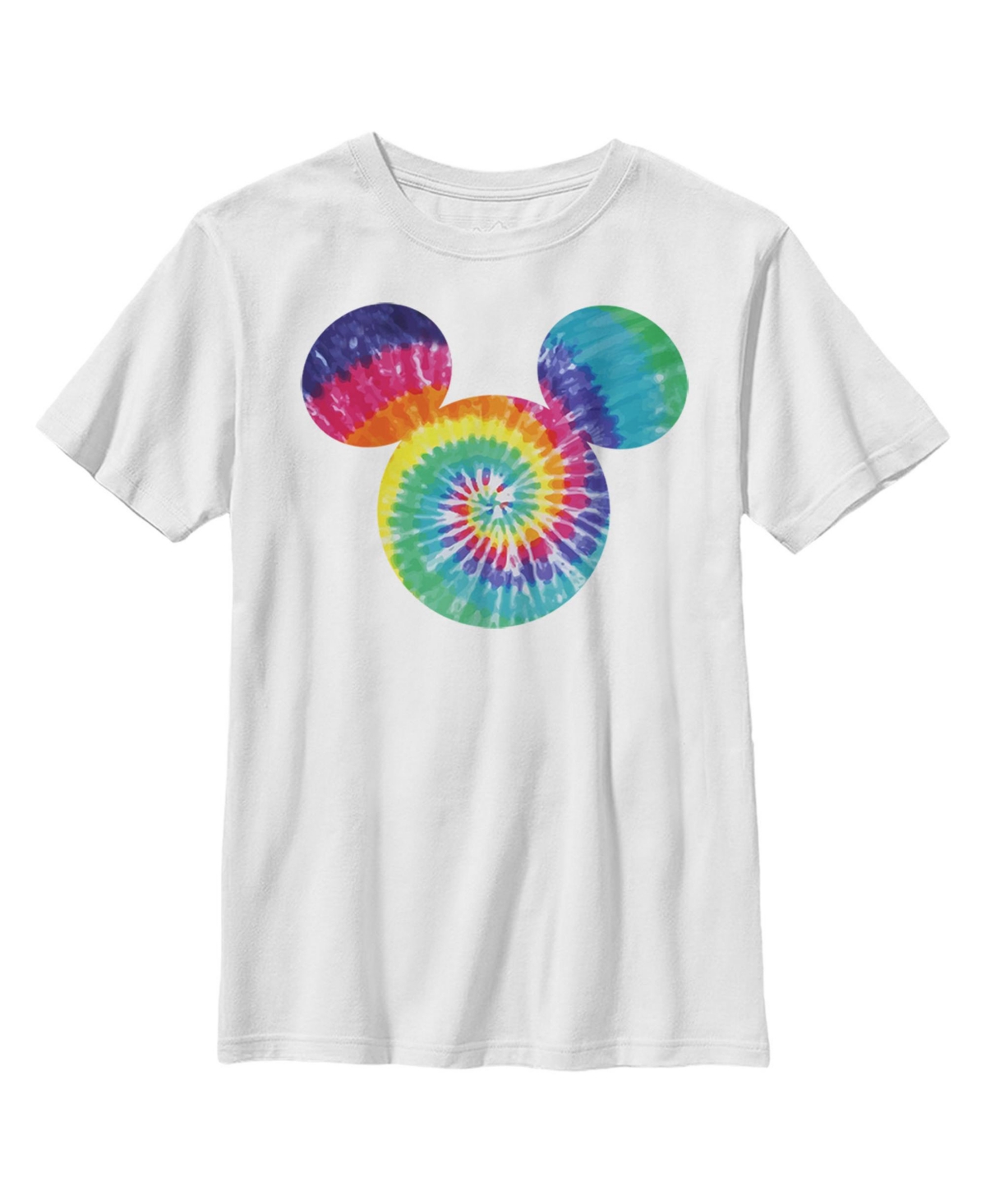 Disney Boy's Mickey & Friends Rainbow Tiedye Mickey Mouse Logo Child T