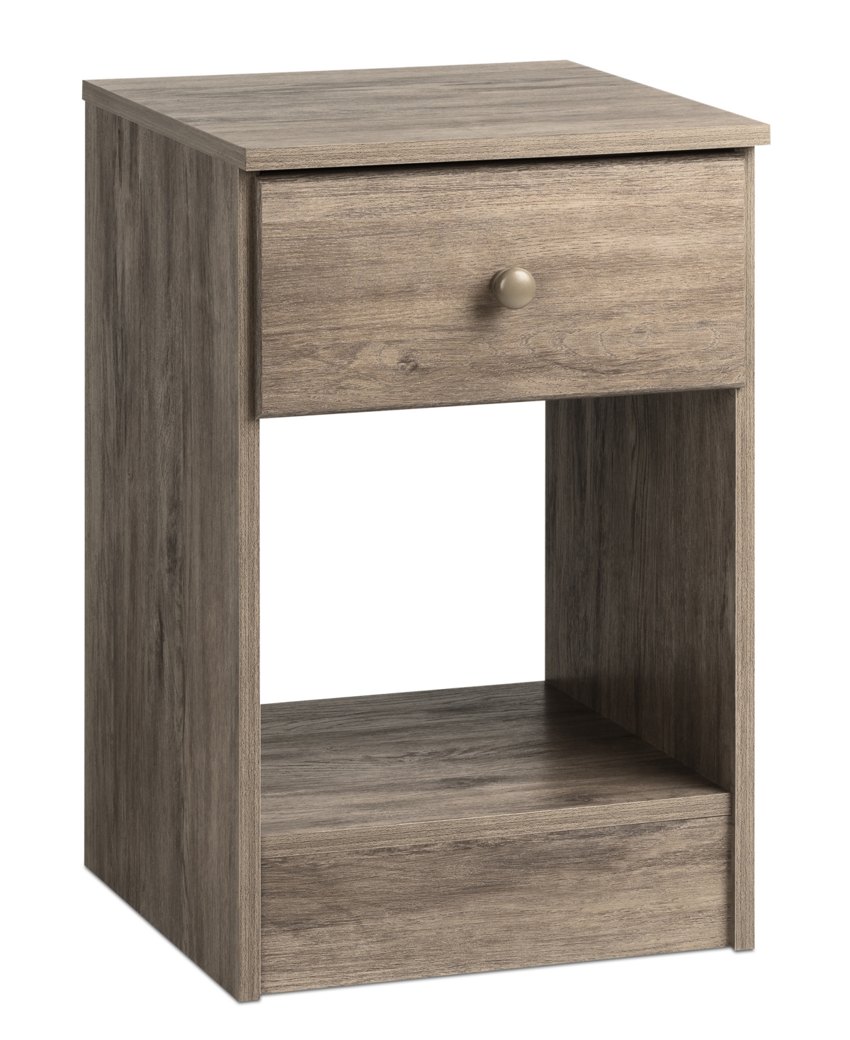 Prepac Astrid Tall 1-drawer Nightstand In Drifted Gray