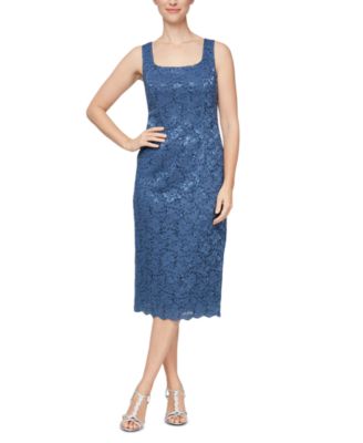 Petite 2-Pc. Lace Jacket & Midi Dress Set