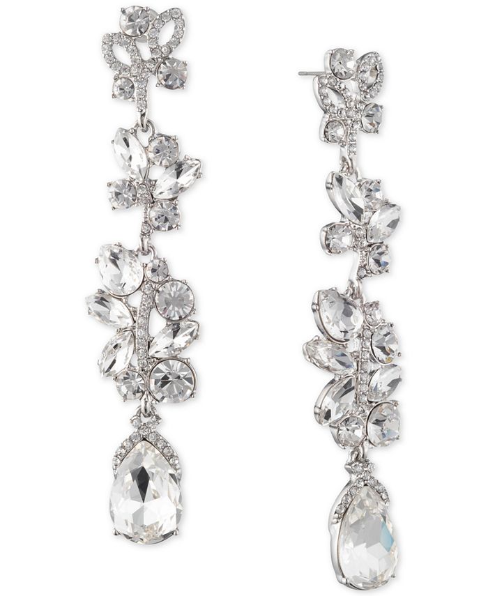 Givenchy Mixed Crystal Cluster Linear Drop Earrings Macy s