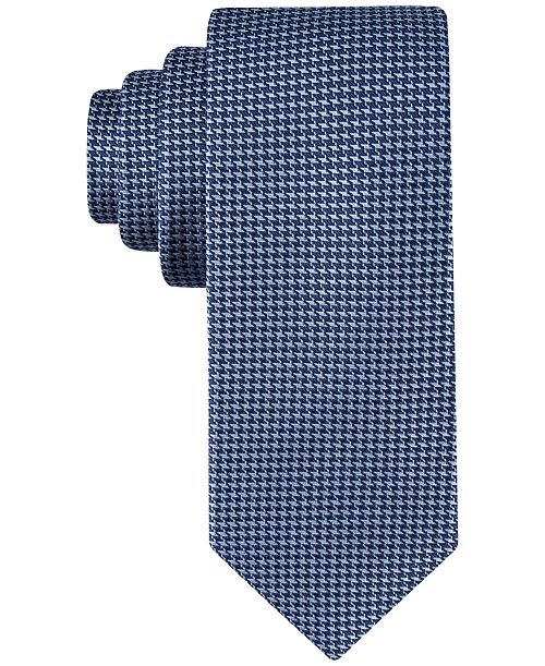 alfani Calvin Klein Men's Indigo Houndstooth Tie Men's Fashion & Accessories