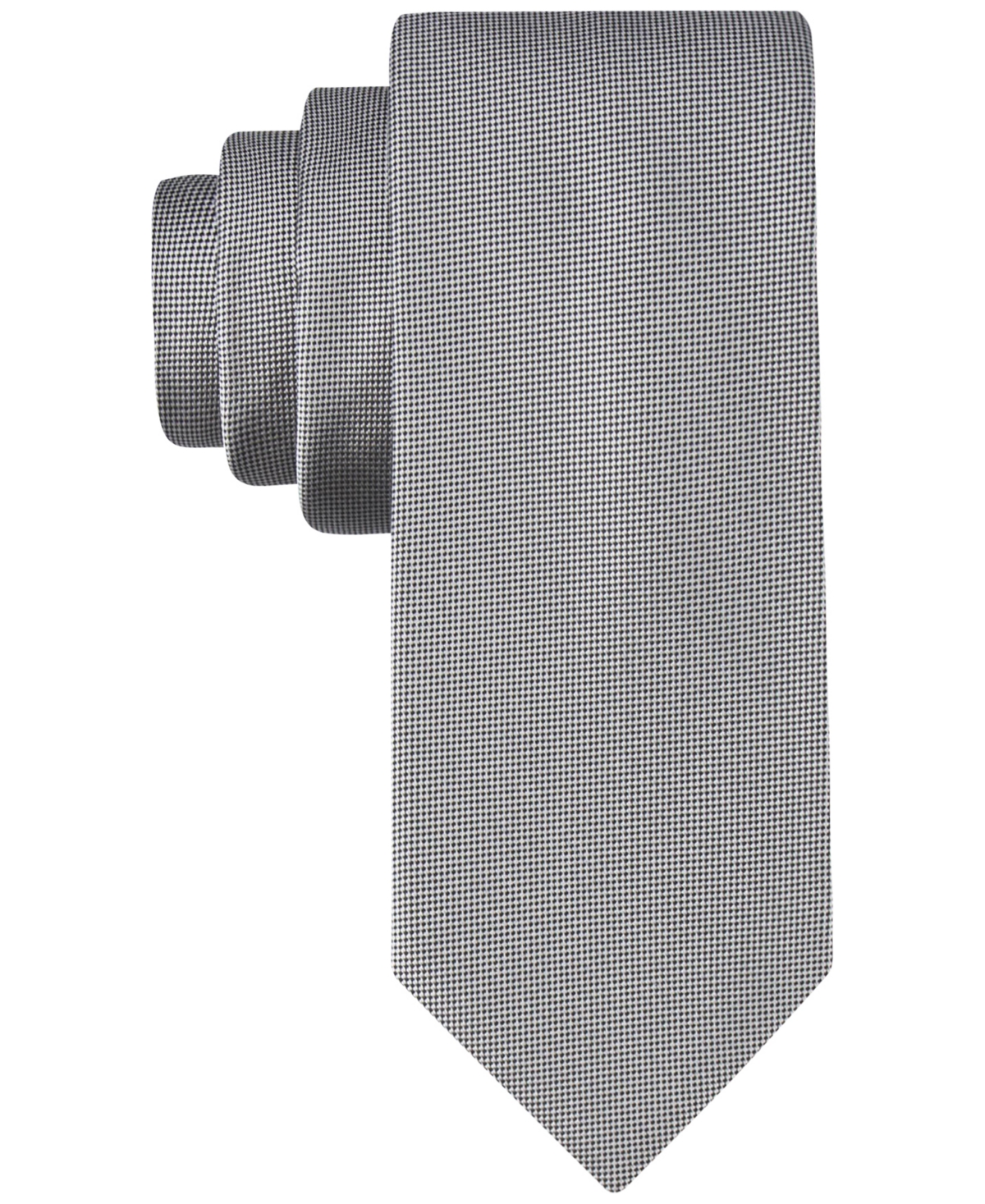 Shop Calvin Klein Men's Silver-spun Solid Tie