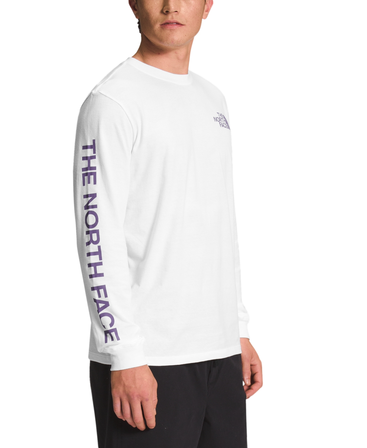 Shop The North Face Men's Graphic Long-sleeve Hit T-shirt In Tnf Black,tnf White