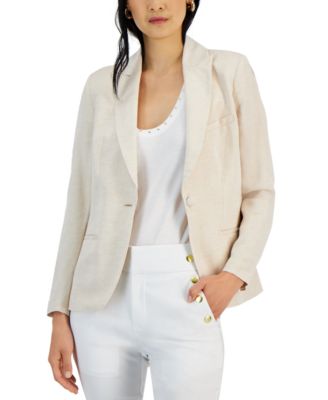 I.N.C. International Concepts - Petite Peak-Lapel Single-Button Blazer