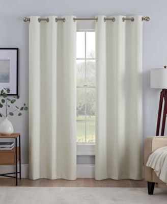 Khloe 100% Absolute Zero Blackout Solid Textured Thermaback Curtain Panel, 84" x 40"