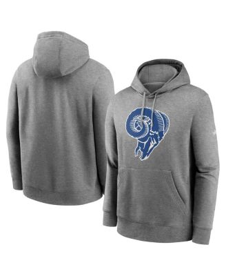 Men's Heathered Gray Los Angeles Rams Rewind Club Fleece Pullover Hoodie