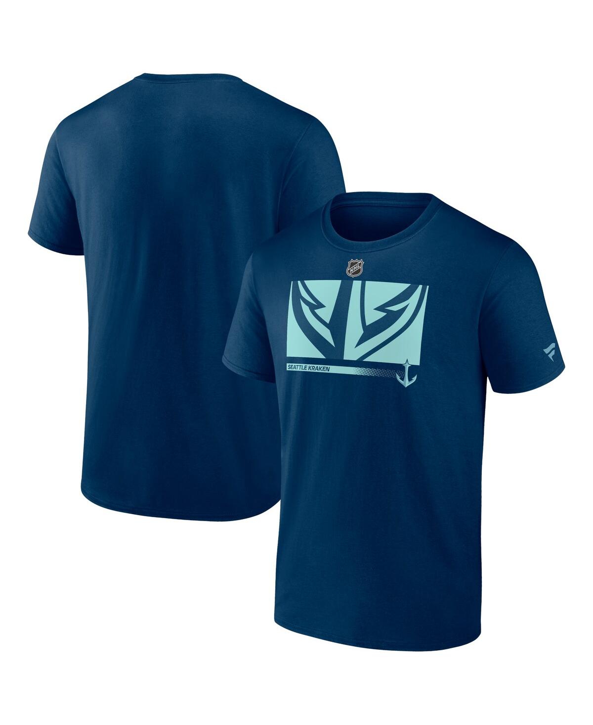 Men's FanaticsSeattle Kraken Authentic Pro Core Collection Secondary T-shirt - Deep Sea Blue
