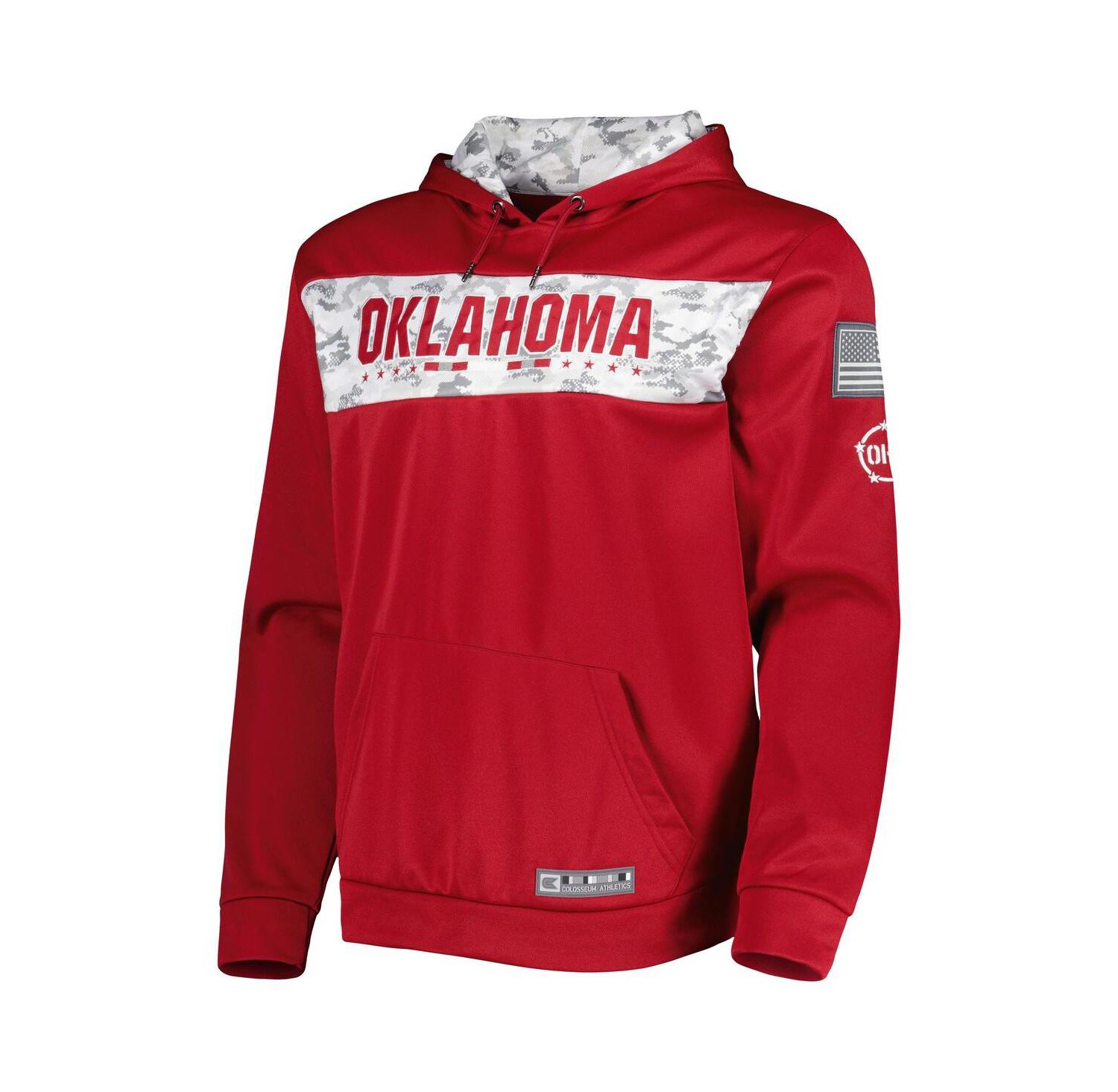 Men's Crimson Oklahoma Sooners OHT Military-Inspired Appreciation Team Color Pullover Hoodie