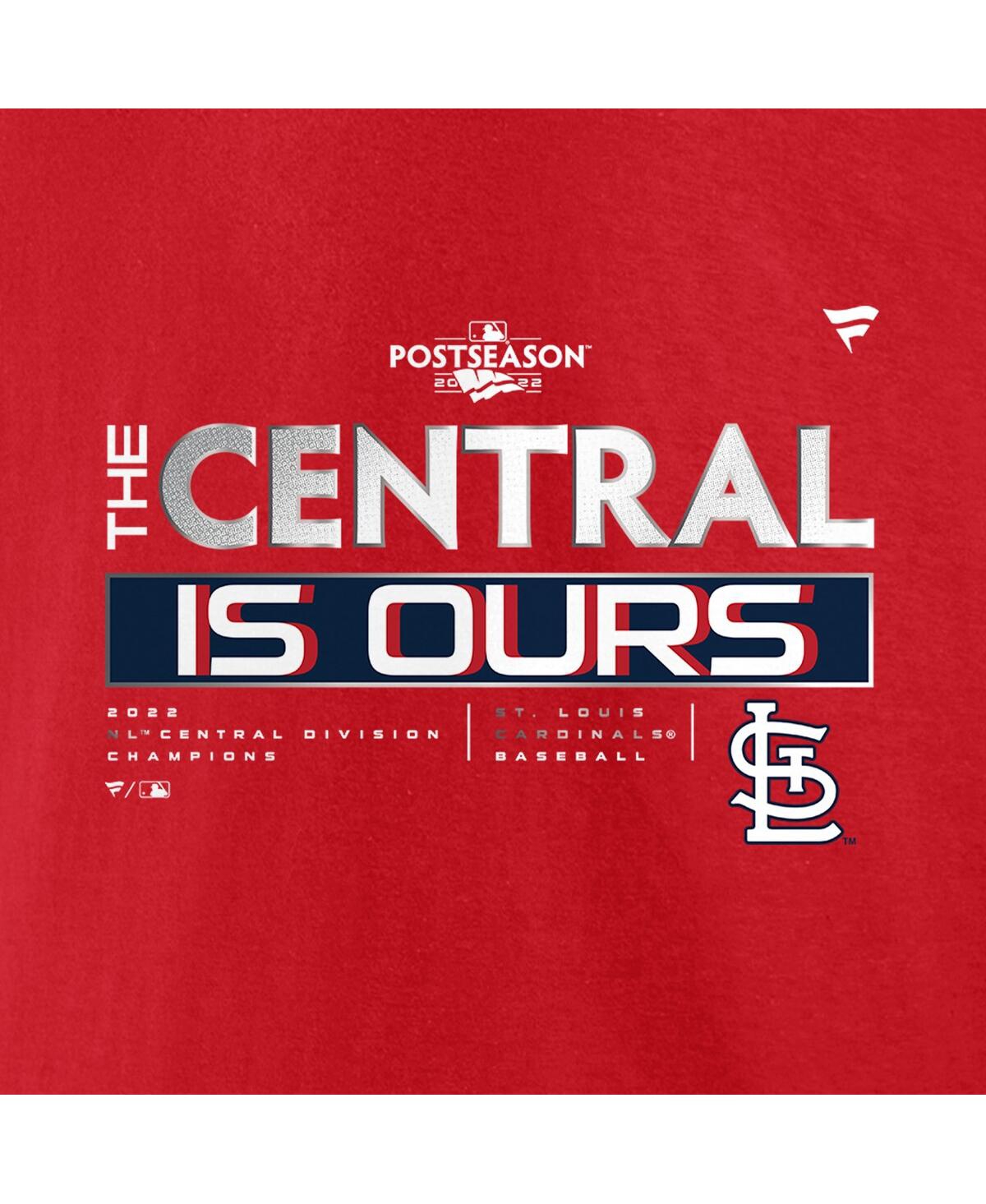 Shop Fanatics Men's  Red St. Louis Cardinals 2022 Nl Central Division Champions Locker Room T-shirt