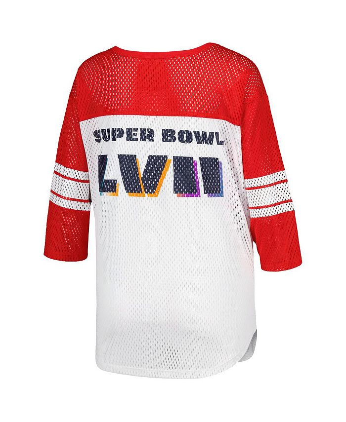 G Iii 4her By Carl Banks Womens White Super Bowl Lvii First Team Mesh Top Macys 