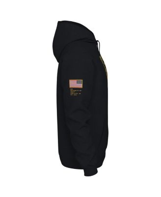 Men's Black Iowa Hawkeyes Veterans Camo Pullover Hoodie