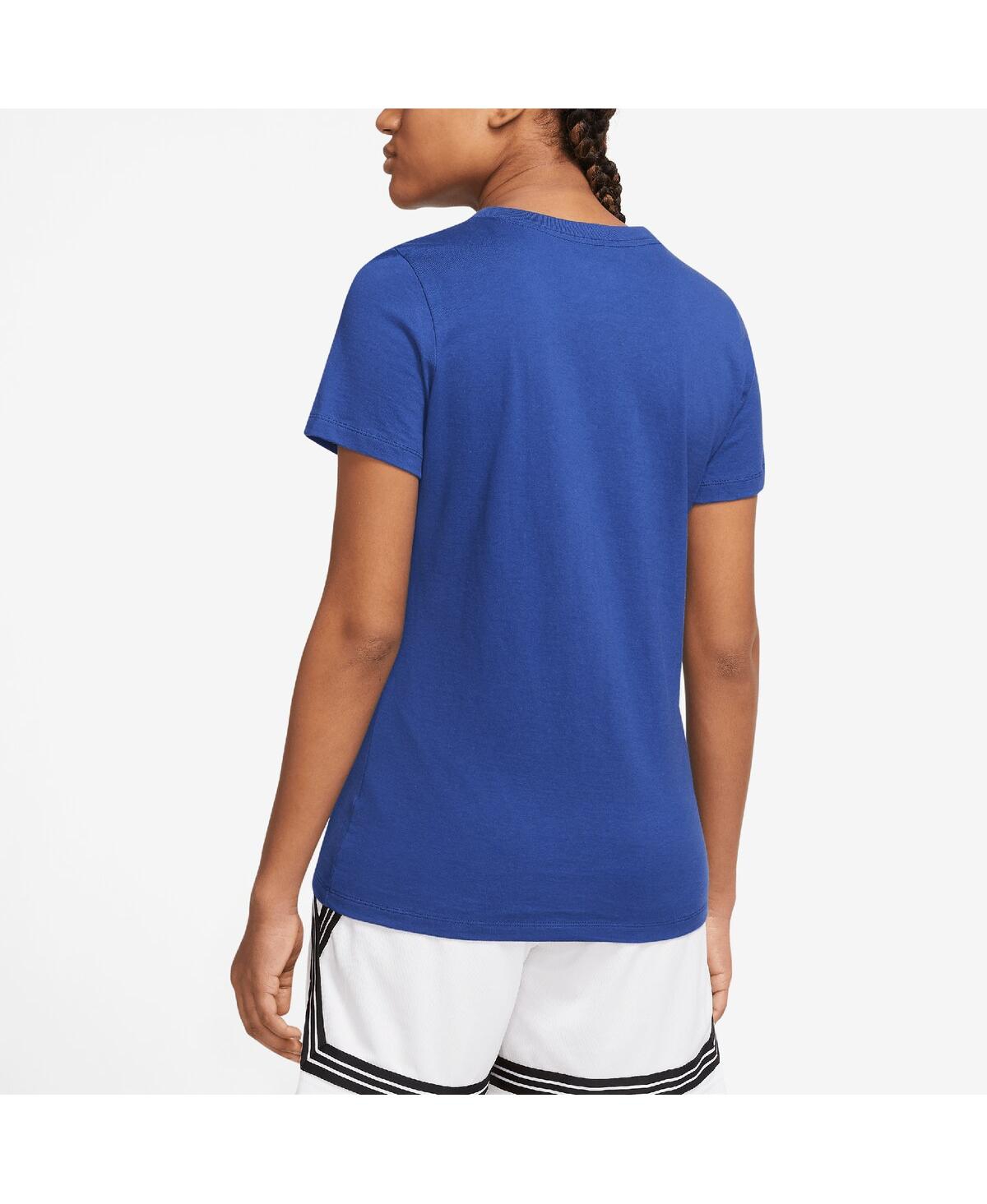 Shop Nike Women's  Blue Philadelphia 76ers 2022/23 City Edition Essential V-neck T-shirt