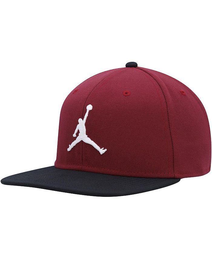 Jordan Men's Red, Black Pro Jumpman Snapback Hat - Macy's