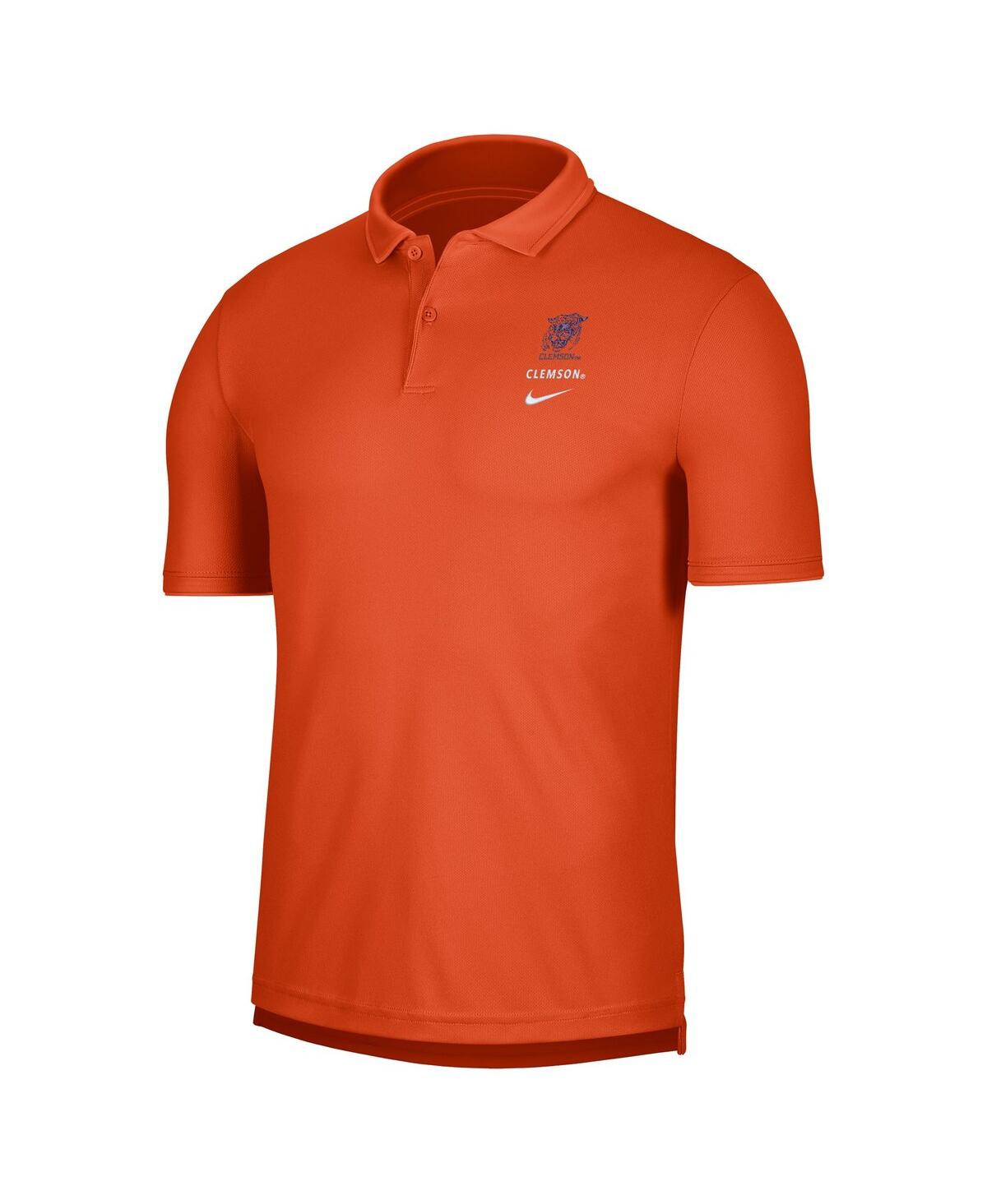 Shop Nike Men's  Orange Clemson Tigers Uv Performance Polo Shirt