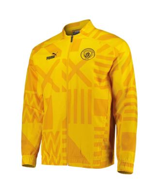 Men's Yellow Manchester City Pre-Match Raglan Full-Zip Training Jacket