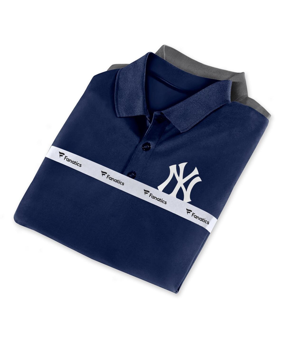 Shop Fanatics Men's  Navy, Gray New York Yankees Polo Shirt Combo Set In Navy,gray