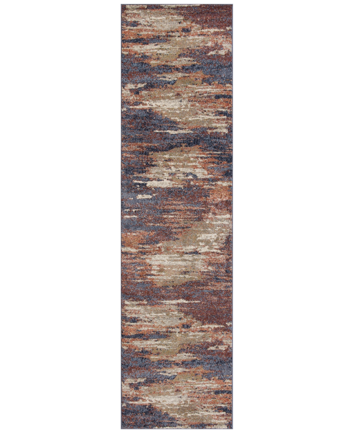 Km Home Poole Pol5 2'7" X 10' Runner Area Rug In Rust