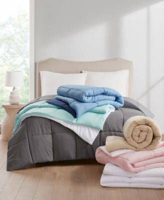Home Design Down Alternative Comforter Created For Macys Bedding In Blue