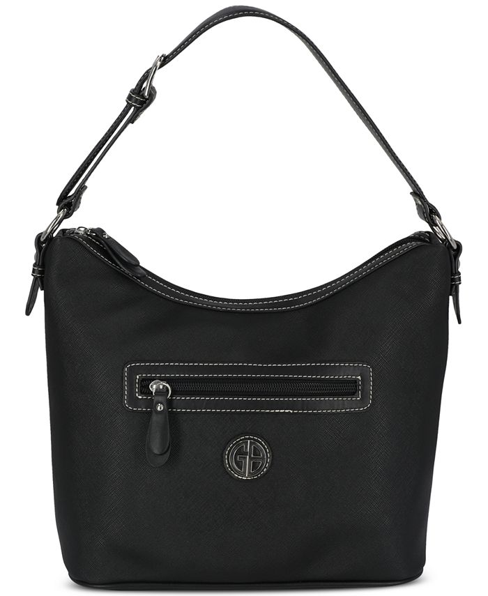 Giani Bernini Saffiano Faux Leather Medium Hobo Bag, Created for Macy's ...
