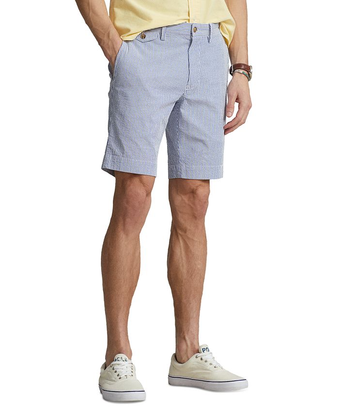 Polo Ralph Lauren Men's 9-1/4-Inch Stretch Slim Seersucker Shorts - Macy's