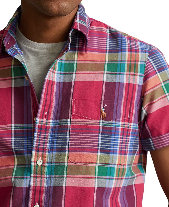 Polo Ralph Lauren Men's ClassicFit Plaid Oxford Shirt Macy's