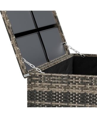 4-Piece PE Rattan Wicker Conversation Sofa Set with Cushions