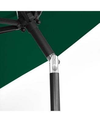 9 ft. Patio Solar Power LED lights Market Umbrella with Black Round Base