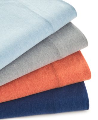 Home Design Jersey Sheet Sets Created For Macys Bedding In Blue Sand