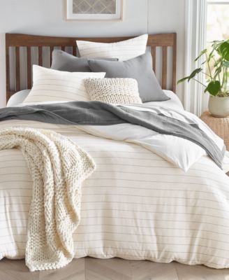 Oake Sedona Stripe Cotton Hemp Comforter Sets Created For Macys Bedding