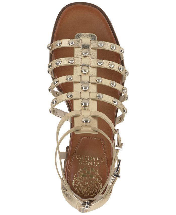 Vince Camuto Women's Krebelis Studded Flat Gladiator Sandals - Macy's