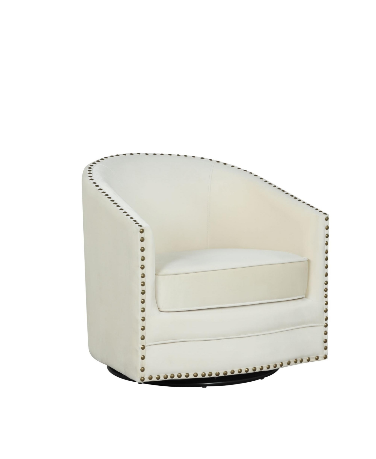 Lifestyle Solutions 28.5" Hailey Swivel Tub Chair In Cream