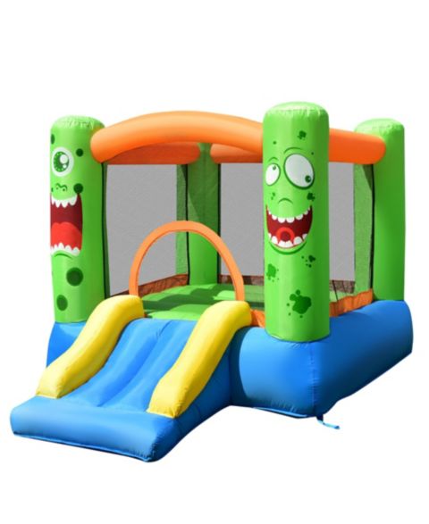 Детские игрушки Costway Jumper Castle Inflatable Bounce House with Slide & Basketball Hoop, 110"L x 83"W x 67"H, Ages 3+