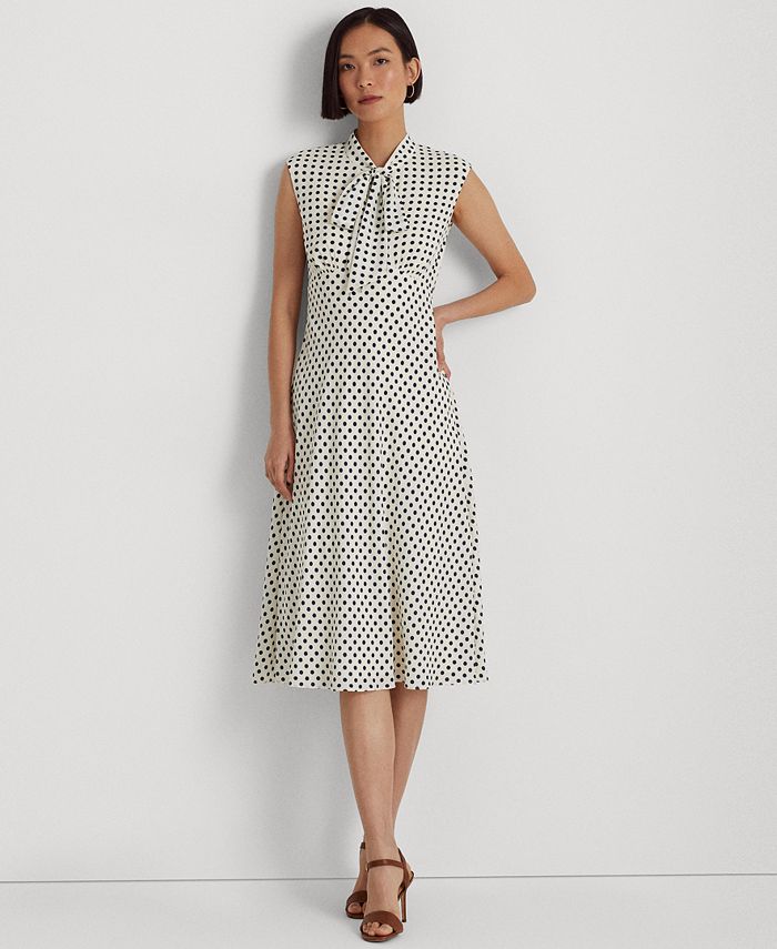 Ralph lauren polka dot dress macys clearance