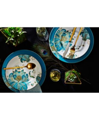 Eliza Teal 16-Pc. Dinnerware Set, Service for 4     