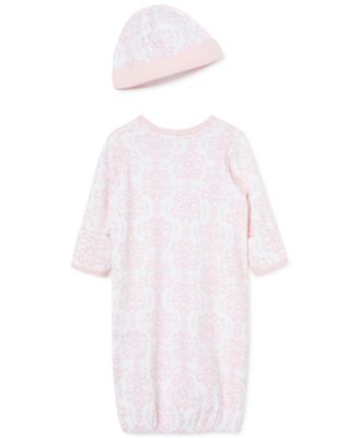Baby Girls Sleep Gown and Hat, 2 Piece Set