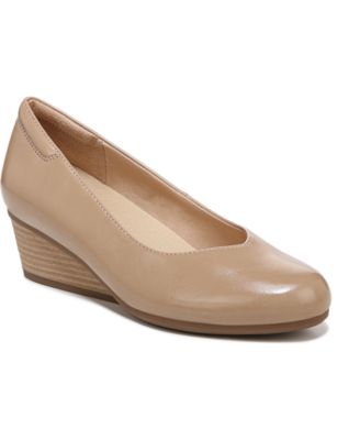 Leather on sale wedge shoes