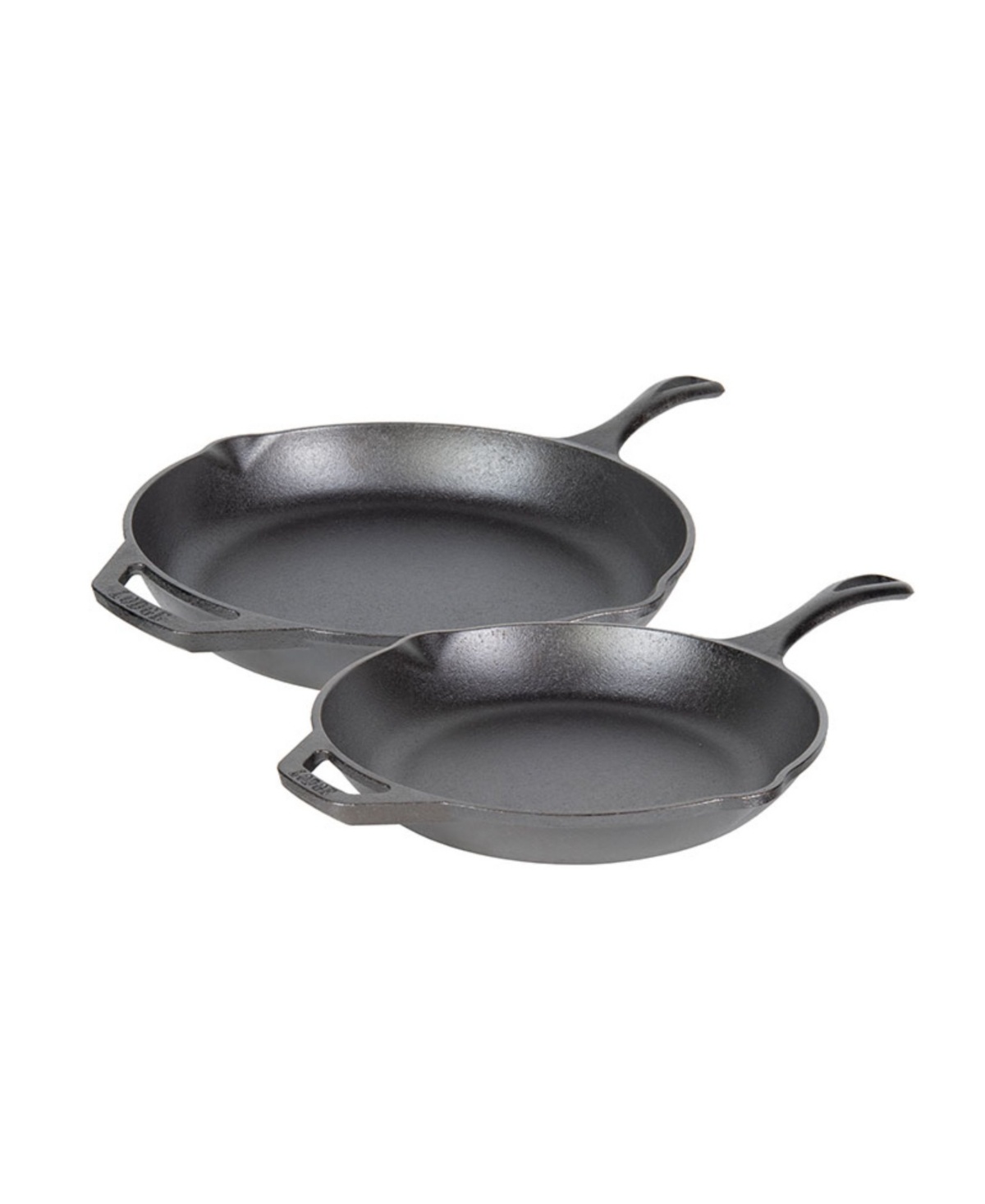 Lodge Cast Iron Chef Collection 2 Piece Skillet Cookware Set In Black