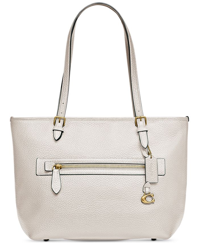 Buy the Coach Pebble Leather Pennie Shoulder Bag Heather Grey