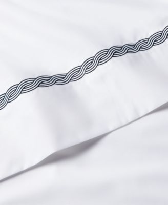 Spencer Cable Embroidery Pillowcase Set, Standard