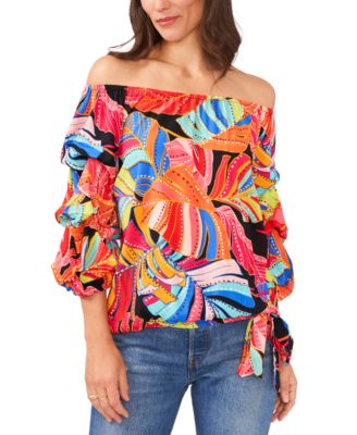 Vince Camuto - Women's Off-The-Shoulder Bubble-Sleeve Top
