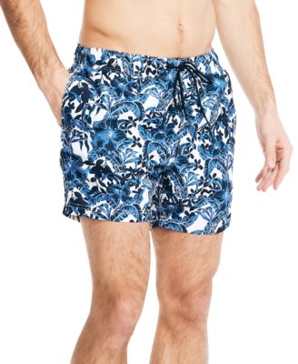 Nautica - Men's Quick-Dry Floral-Print 6" Swim Trunks